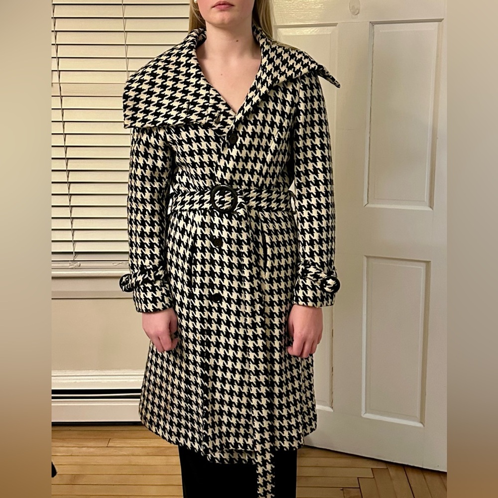 houndstooth wool peacoat by Dunne Stones